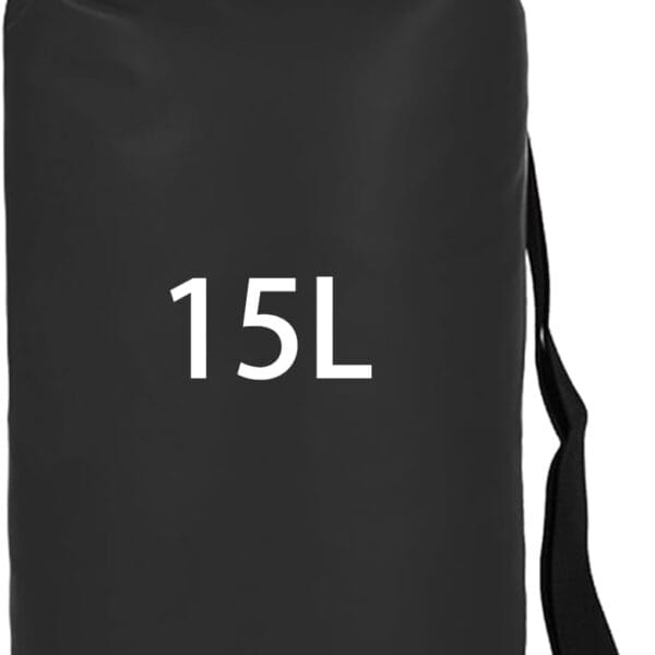 Large Pet Travel Bag - 15L Waterproof Portable Food Storage with Shoulder Strap for Camping Hiking - Black