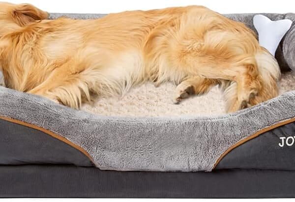 JOYELF XLarge Memory Foam Dog Bed, Orthopedic Dog Bed & Sofa with Removable Washable Cover and Squeaker Toy as Gift