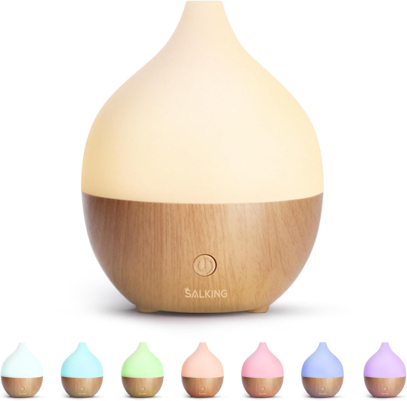 SALKING Essential Oil Diffuser, 100ml Small Aromatherapy Diffuser With Auto Shut Off Function, Ultrasonic Diffusers For Essential Oils, Cool Mist Humidifier With Warm White Lights, For Office Home SALKING Essential Oil Diffuser, 100ml Small Aromatherapy Diffuser with Auto Shut-Off Function, Ultrasonic Diffusers for Essential Oils, Cool Mist Humidifier with Warm White Lights, for Office Home