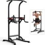 Wesfital Pull Up Bar Power Tower Dip Bar Station Dip Stand Multi-Functional Workout Equipment Strength Training Machine for Men Women Home Gym