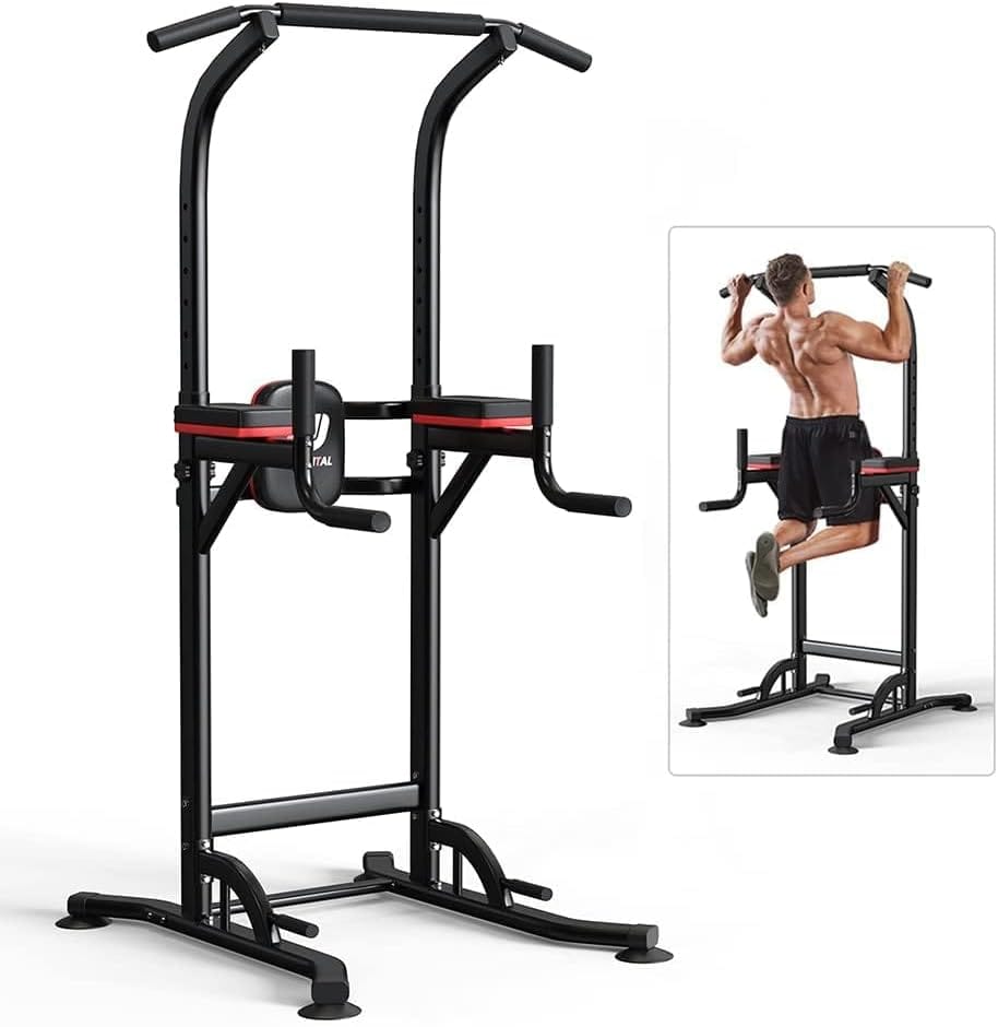 Wesfital Pull Up Bar Power Tower Dip Bar Station Dip Stand Multi Functional Workout Equipment Strength Training Machine For Men Women Home Gym Wesfital Pull Up Bar Power Tower Dip Bar Station Dip Stand Multi-Functional Workout Equipment Strength Training Machine for Men Women Home Gym