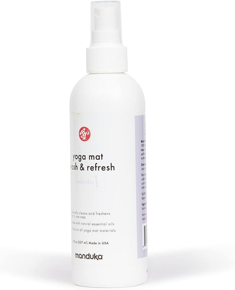 Manduka Yoga Mat Wash and Refresh  100% Natural Essential Oil Yoga Mat Cleaning Spray, Fitness Equipment and Gym Accessories Cleaner, Non-irritating, Pet Friendly - Lavender Scent, 8 oz