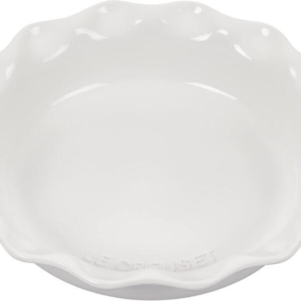 Le Creuset Stoneware 9" Heritage Pie Dish, White
