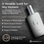 PB ParfumsBelcam G eu Eau de Toilette Perfume Spray for Men – 3.4 Fl Oz Affordable Long Lasting Cologne, Modern Masculine Scent with Woody Citrus Fragrance Made with Premium Oils for All Day Use