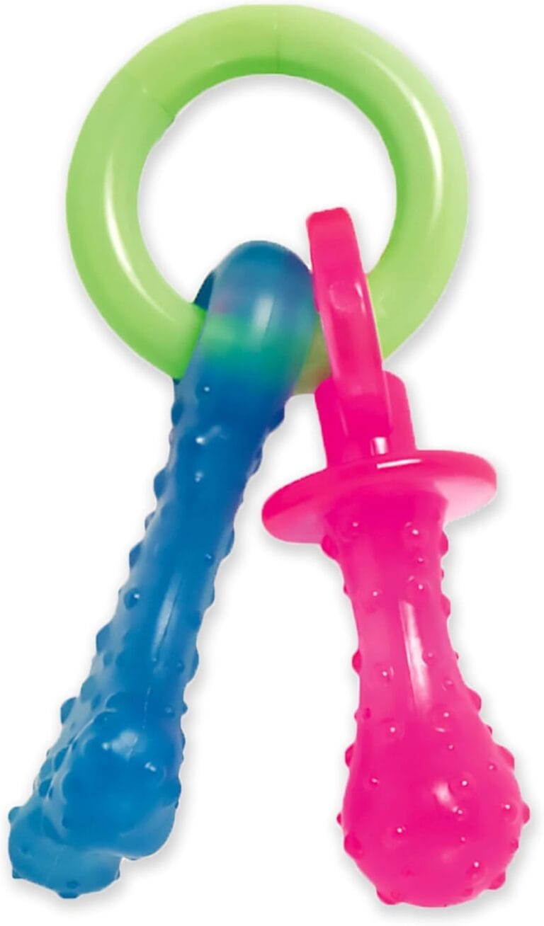 Nylabone Puppy Pacifier Chew Toy, Teething Toys for Puppies, Bacon Flavor, Small - Up to 25 lbs, 1 Count