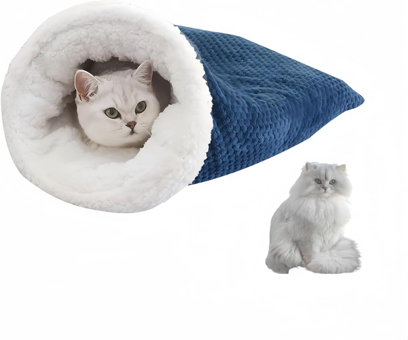 Cat Winter Sleeping Bag, Cat Sleeping Bag, Cat Bed Cave, Soft Plush Large Cat Sack Self Warm Cat Bed, Pet Mat Warming Pad Sack, for Indoor Cats for Small Dogs19.6 * 18.5 inch (Blue) Cat Winter Sleeping Bag, Cat Sleeping Bag, Cat Bed Cave, Soft Plush Large Cat Sack Self Warm Cat Bed, Pet Mat Warming Pad Sack, for Indoor Cats for Small Dogs19.6 * 18.5 inch (Blue)
