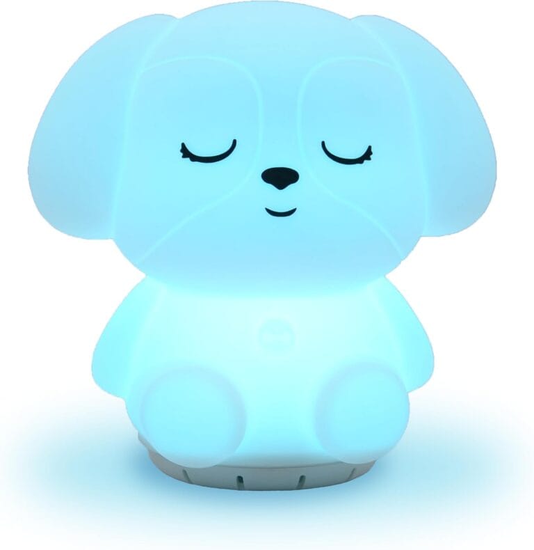 Mindfulness 'Breathing Puppy' | 4-7-8 Guided Visual Meditation Breathing Light | 3 in 1 Device with Night Light & Noise Machine for ADHD Anxiety Stress Relief Sleep - Gift for Kids Adult Women Men