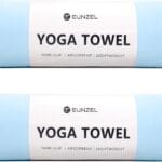 Eunzel 2 Pack Hot Yoga Towel Non Slip Yoga Mat Towel Non-Slip Sweat Absorbent Microfiber Towel for Hot Yoga, Pilates and Workout 72" x 26.5", Blue