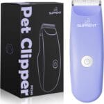 SUPRENT Pet Grooming Clippers for Matted Hair Cat, Low Noise Hair Trimmer Kit for Long Fur, Waterproof Portable USB Rechargeable Professional Pet Grooming Supplies Cordless Shaver for Small Dog Pets