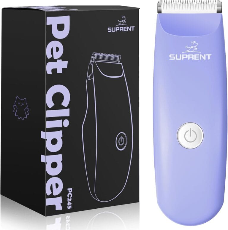 SUPRENT Pet Grooming Clippers for Matted Hair Cat, Low Noise Hair Trimmer Kit for Long Fur, Waterproof Portable USB Rechargeable Professional Pet Grooming Supplies Cordless Shaver for Small Dog Pets