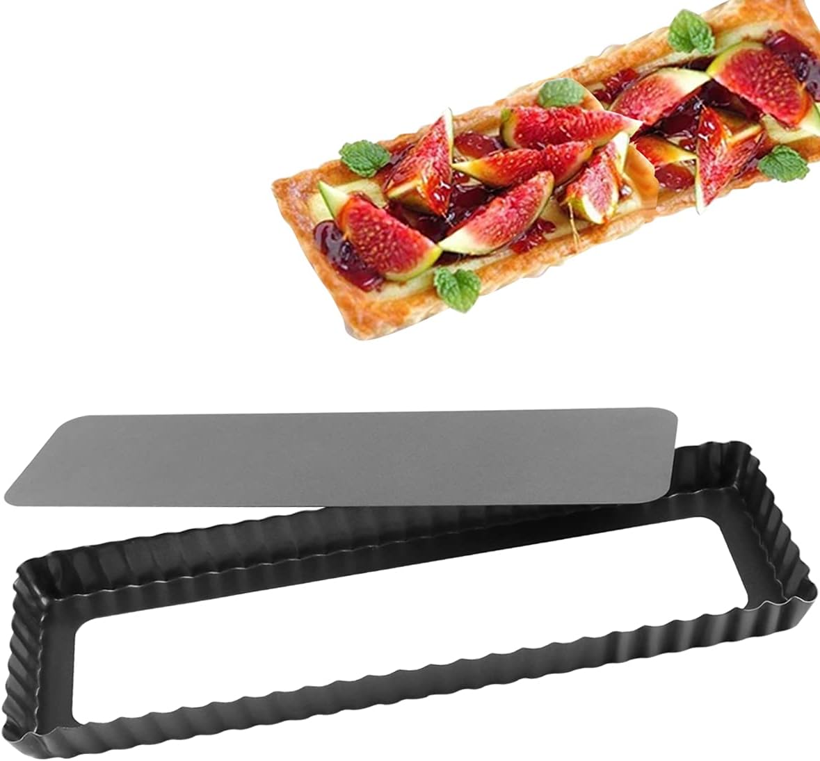 Rectangular Tart Pan 14 Inch Nonstick Quiche Pie Pan With Removable Bottom Tart Pan For Pies, Quiche Bakeware, Cheese Cakes, Desserts Rectangular Tart Pan 14 Inch Nonstick Quiche Pie Pan with Removable Bottom Tart Pan for Pies, Quiche Bakeware, Cheese Cakes, Desserts