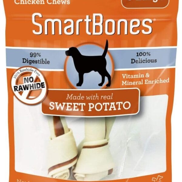 SmartBones Large Chews, Treat Your Dog to a Rawhide-Free Chew Made With Real Meat and Vegetables 3 Count (Pack of 1)