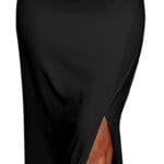 PRETTYGARDEN Women's Summer One Shoulder Long Formal Dresses Sleeveless Ruched Bodycon Wedding Guest Slit Maxi Dress