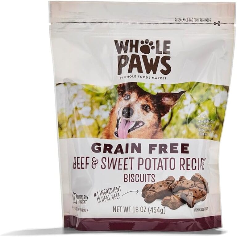 Whole Paws, Grain-Free Dog Biscuit Treats, Beef & Sweet Potato Recipe, 16 Ounce