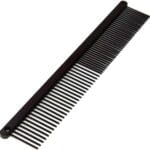 Ryan's Pet Supplies Paw Brothers Greyhound Style Comb for Dogs, Professional Grade Grooming Tool, Remove Knots and Tangles, True Teflon, Fine/Coarse, Ergonomic Handle, 7.5in