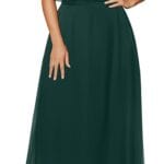 Pinup Fashion Women's Bridesmaid Dresses for Wedding Plus Size Formal Off The Shoulder Chiffon Maxi Dresses