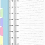 Discbound Refill Paper, Disc Paper Refill for Note-Taking System Discbound Planner Inserts with 240 Pages, 5 Sheets Dividers,White Paper Refill, Junior Size 5.6" x 8.3 "