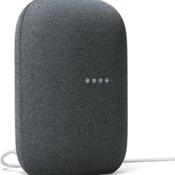 Google Audio Bluetooth Speaker - Wireless Music Streaming, Powerful Sound, Assistant Built-in, Wi-Fi and Bluetooth Connectivity, Smart Home Control, Stereo Pairing (Charcoal)