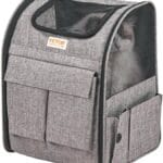 Rolling Pet Carrier Backpack with Removable Wheels for Under 18LBS, Large Soft Sided Wheeled Dog Carrier Cat Travel Carrier Airline Approved for Small Dogs and Medium Cats with Upgraded Wheels