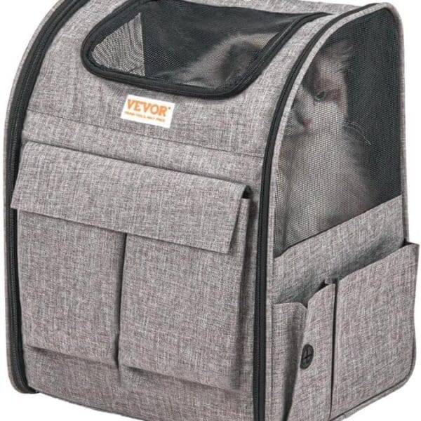 Rolling Pet Carrier Backpack with Removable Wheels for Under 18LBS, Large Soft Sided Wheeled Dog Carrier Cat Travel Carrier Airline Approved for Small Dogs and Medium Cats with Upgraded Wheels