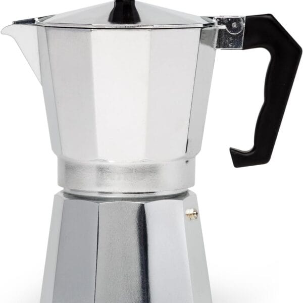 Primula Classic Stovetop Espresso and Coffee Maker, Moka Pot for Italian and Cuban Caf Brewing, Greca Coffee Maker, Cafeteras, 6 Espresso Cups, Silver