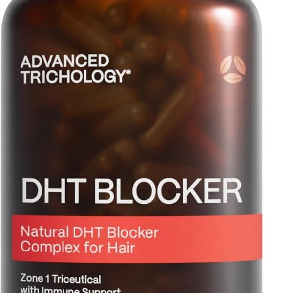 Advanced Trichology DHT Blocker - Hair Growth Supplement for Genetic Thinning for Men and Women | Approved* by American Hair Loss Association - 120 Count (Pack of 1)