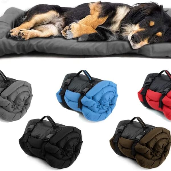 Outdoor Dog Bed, 35x24 Portable Camping Travel Dog Bed, Soft, Comfortable, Waterproof, Non-Slip, Machine Washable Easy to Clean Pet Mat for Small, Medium and Large Dog and Cat