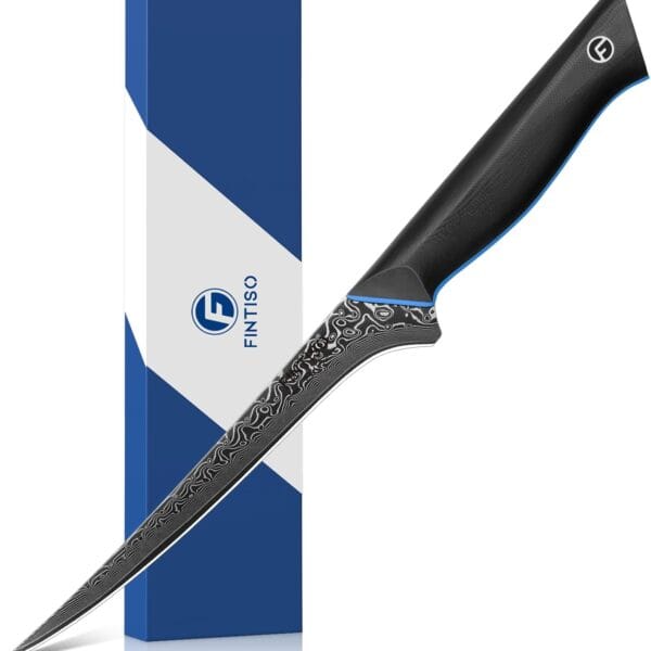 7 Inch Fillet Knife, Ultra Sharpe Meat Boning Knife in 67-Layer Japanese Damascus Steel, Professional Fish Knives with Ergonomic G10 Handle for Slicing and Skinning