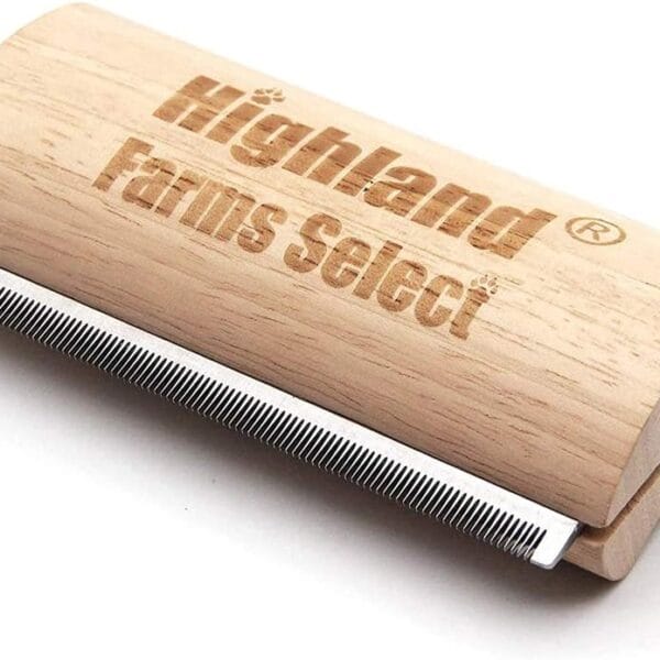 Deshedding Grooming Tool for Dogs, Cats & Horses, Ergonomic Design Wood Groom Brush, Professional Pet Groomer, Painlessly Remove for Short & Long Hair, Fur & Dirt - 5 Inches