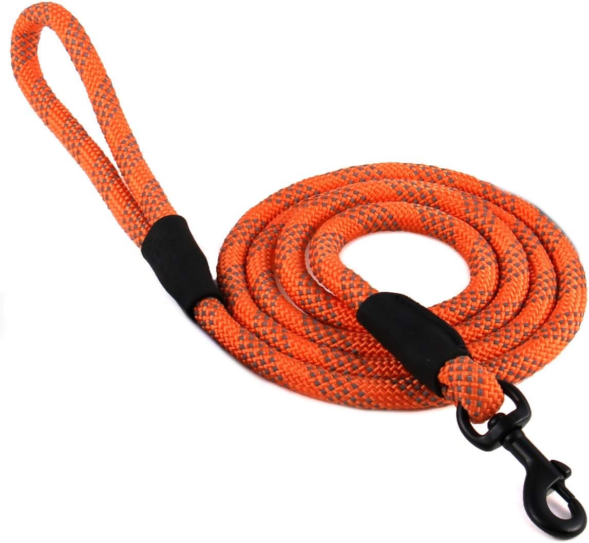 Max and Neo Rope Leash Reflective - 6 FT x 1/2" (Orange, Donates to Dog Rescue) Max and Neo Rope Leash Reflective - 6 FT x 1/2" (Orange, Donates to Dog Rescue)