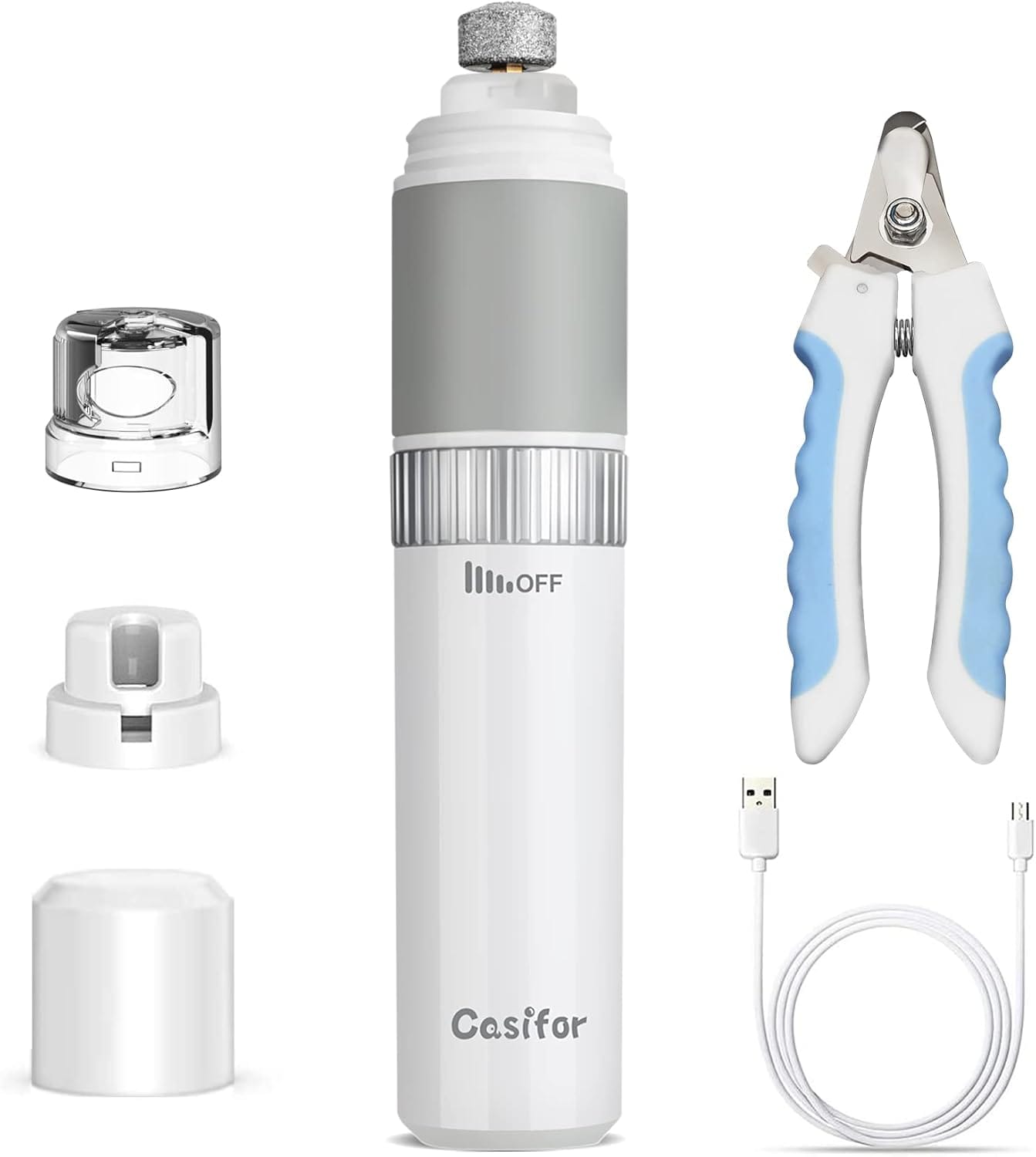 Dog Nail Grinder and Clippers Quiet with 10h Working Time Professional Pet Nail Trimmer Stepless Speed Regulation Pet Nail Grinder Electric Nail File for Large Medium Small Dogs and Cats Dog Nail Grinder and Clippers Quiet with 10h Working Time Professional Pet Nail Trimmer Stepless Speed Regulation Pet Nail Grinder Electric Nail File for Large Medium Small Dogs and Cats