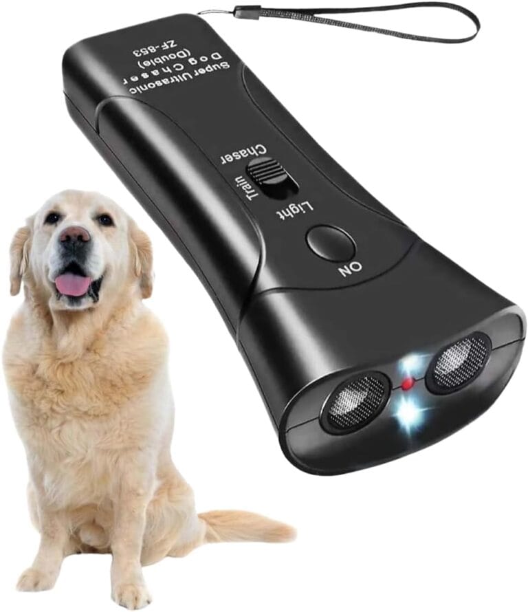 Ultrasonic Dog Repeller, Pet Gentle Trainer & Barking Control Device - Handheld Safe & Humane Dog Training Tool with Flashlight, Stop Chewing, Jumping, Stray Dogs