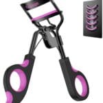 Kaasage Eyelash Curler with Pads, Lash Curler with 5 Extra Silicone Replacement Pads, Achieve Perfect Curls in 5 Seconds