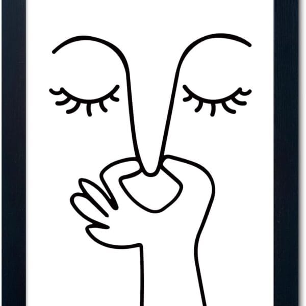 Black and White Bathroom Wall Decor Bad Smell Humorous Wall Art Funny Guest Toilet Picture Print Painting Modern Minimalistic Bathroom Sign