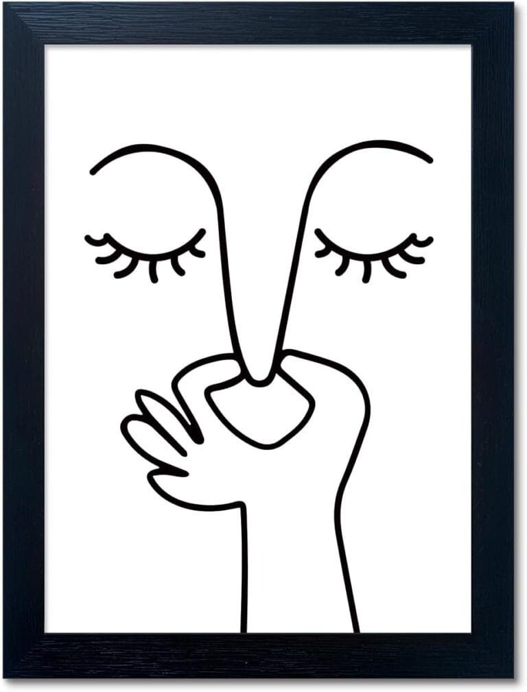 Black and White Bathroom Wall Decor Bad Smell Humorous Wall Art Funny Guest Toilet Picture Print Painting Modern Minimalistic Bathroom Sign