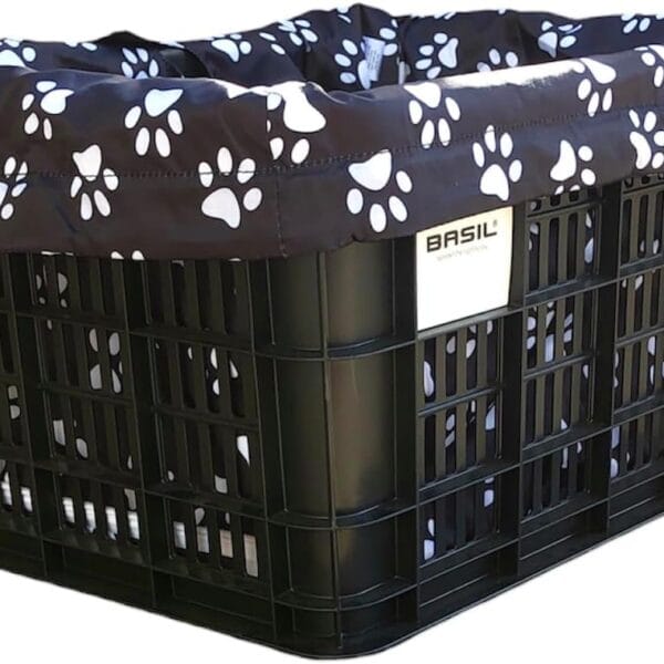 Style Up Your E-Bike Bicycle Basket Liner, Bike Rear Rack Wire Basket, Wood Crate, Plastic Crate Liner & Tote in One, Basket Liner Fits Larger Baskets 18x12x12