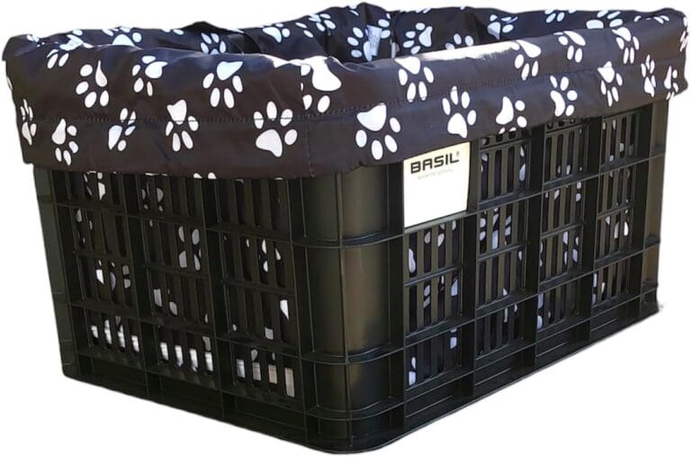 Style Up Your E-Bike Bicycle Basket Liner, Bike Rear Rack Wire Basket, Wood Crate, Plastic Crate Liner & Tote in One, Basket Liner Fits Larger Baskets 18x12x12