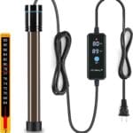 Orlushy 300W Submersible Aquarium Heater, Adjustable Fish Tank Heater with Digital Display External Controller, Overheat Protection and Free Thermometer for 40-60 Gallons Freshwater and Saltwater Tank