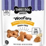 Three Dog Bakery Grain-Free “Woof”ers, Peanut Butter & Banana Flavor – Grain-Free Dog Treat, Cookies for Dog Training Treats, Puppy Treats with Real Ingredients