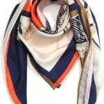 ANDANTINO 100% Pure Mulberry Silk Scarf 35" Large Square Lightweight Headscarf Womens Hair Wraps-With Gift Packed