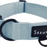 ShawnCo Basecamp Dog Collar- Premium, Adjustable, Heavy-Duty Nylon Tactical Dog Collar with Metal Buckle for Medium and Large Dogs (Moonglow, L)