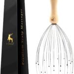 USAGA 32 Fingers Head Massager, Head Scratcher Scalp Massager, Stocking Stuffers Gift for Scalp Body Relaxing Wood Handle (1 Pack)