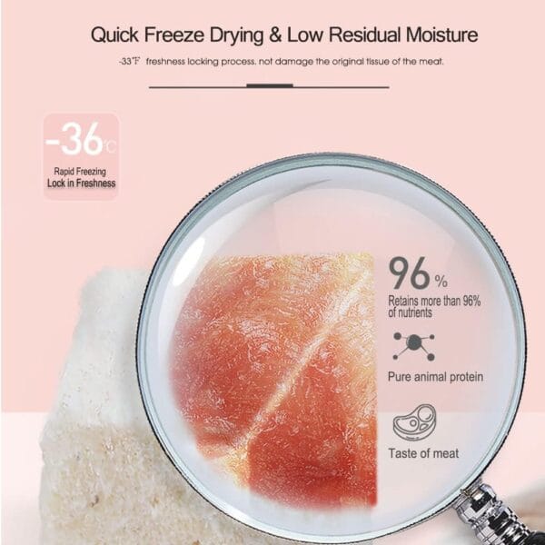 Freeze Dried Chicken Cat & Dog Treats 8OZ Chicken Meat - High Protein, Bite-Sized, Training Treats Snacks (Chicken)