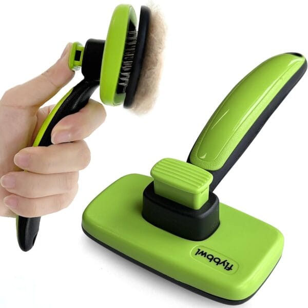 Self Cleaning Brush for Dog: Cat Slicker Brush - Pet Shedding Brushes for Long and Short Hair - Remove Loose Undercoat