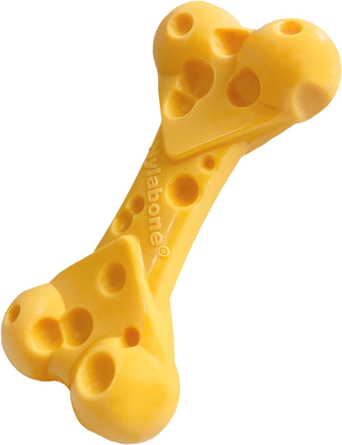 Nylabone Cheese Bone Power Chew Toy For Dogs, Cute Dog Toys For Aggressive Chewers, Cheese Flavor, Medium Dogs Up To 35 Lbs, 1 Count Nylabone Cheese Bone Power Chew Toy for Dogs, Cute Dog Toys for Aggressive Chewers, Cheese Flavor, Medium Dogs - Up to 35 lbs, 1 Count