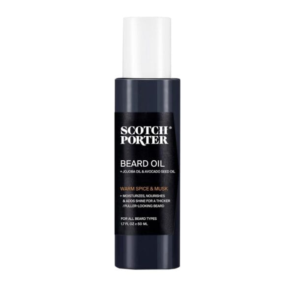 Scotch Porter Smoothing Beard Oil  Nourishing Oil Seals in Moisture & Smooths Flyaways for a Frizz-Free, Fuller/Healthier-Looking Beard with All-Day Shine  Original Scent, 1.7 oz. Bottle