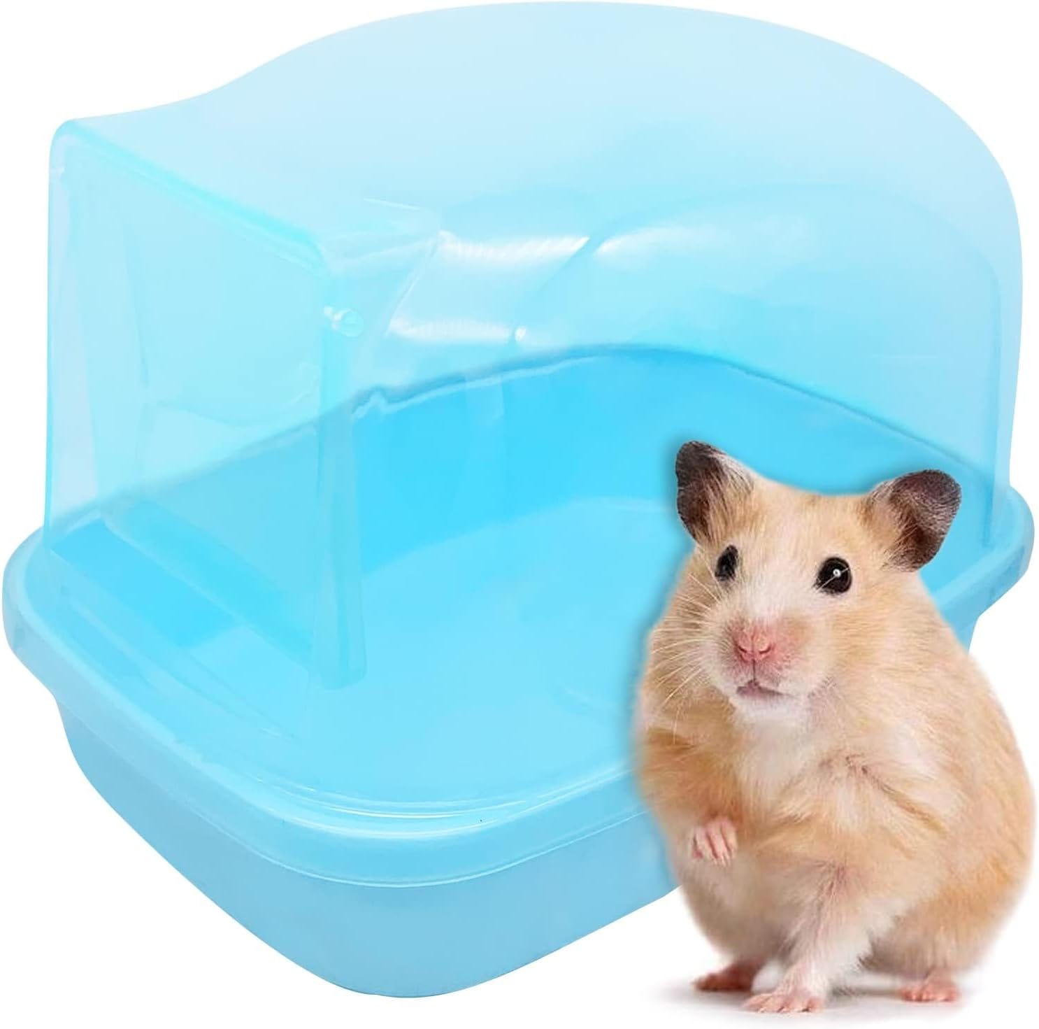 Hamiledyi Hamster Bathtub Dwarf Hamster Bathroom Sand Bath Container Chinchilla Sauna Room Plastic Sand Bath Box House For Gerbils Hedgehog Mice Or Other Small Pets Animals(Blue,Large Size) Hamiledyi Hamster Bathtub Dwarf Hamster Bathroom Sand Bath Container Chinchilla Sauna Room Plastic Sand Bath Box House for Gerbils Hedgehog Mice or Other Small Pets Animals(Blue,Large Size)