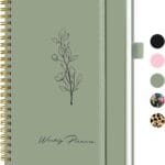 Undated Weekly Planner, Weekly To Do List Notebook with Goal & Habit Tracker Organizer, A5 Weekly Planner Notebook with Spiral Binding, 6.1" x 8.2" - Green