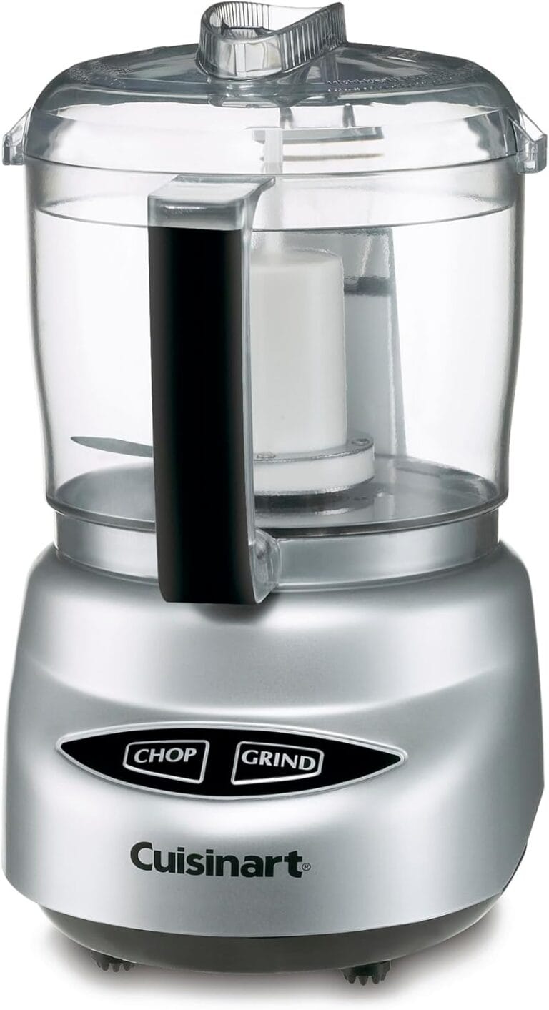 Cuisinart Mini-Prep Plus Food Processor, 24-Ounce Mini Food Processor to Chop Herbs, Vegetables, and Hard Cheese, 24-Ounce Work Bowl, Reversible Stainless Steel Blade, DLC-2ABC, Brushed Chrome