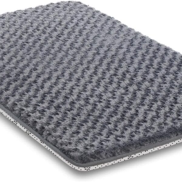 Dog Bed for Crate High Resilience Foam Crate Pad Mat for Medium Large Dogs Washable Anti-Slip,35" x 22",Dark Gray